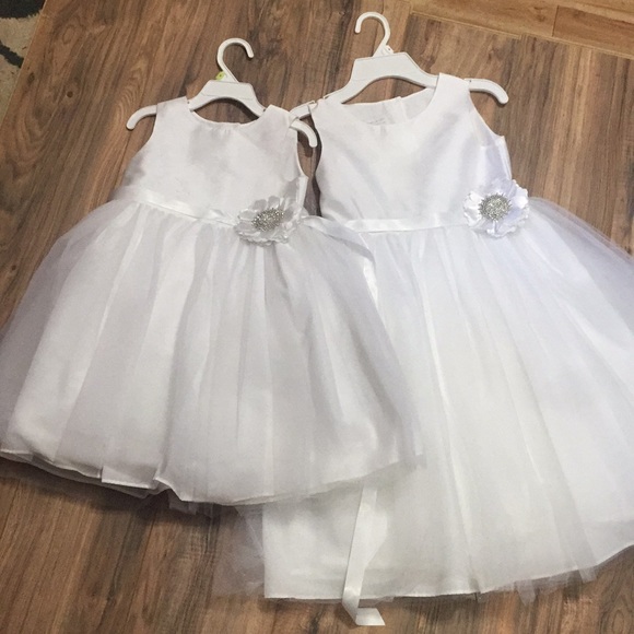 Bella Other - Beautiful Flower girl white tulle dresses Sz 4 & 8